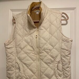 Coldwater Creek Women’s Quilted Puffer Vest Beige Sz L